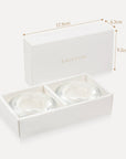 Size specification diagram outlining the exact dimensions of 17.9 cm length, 5.2 cm width, and 9.2 cm height for the luxury tealight candle holder gift packaging.
