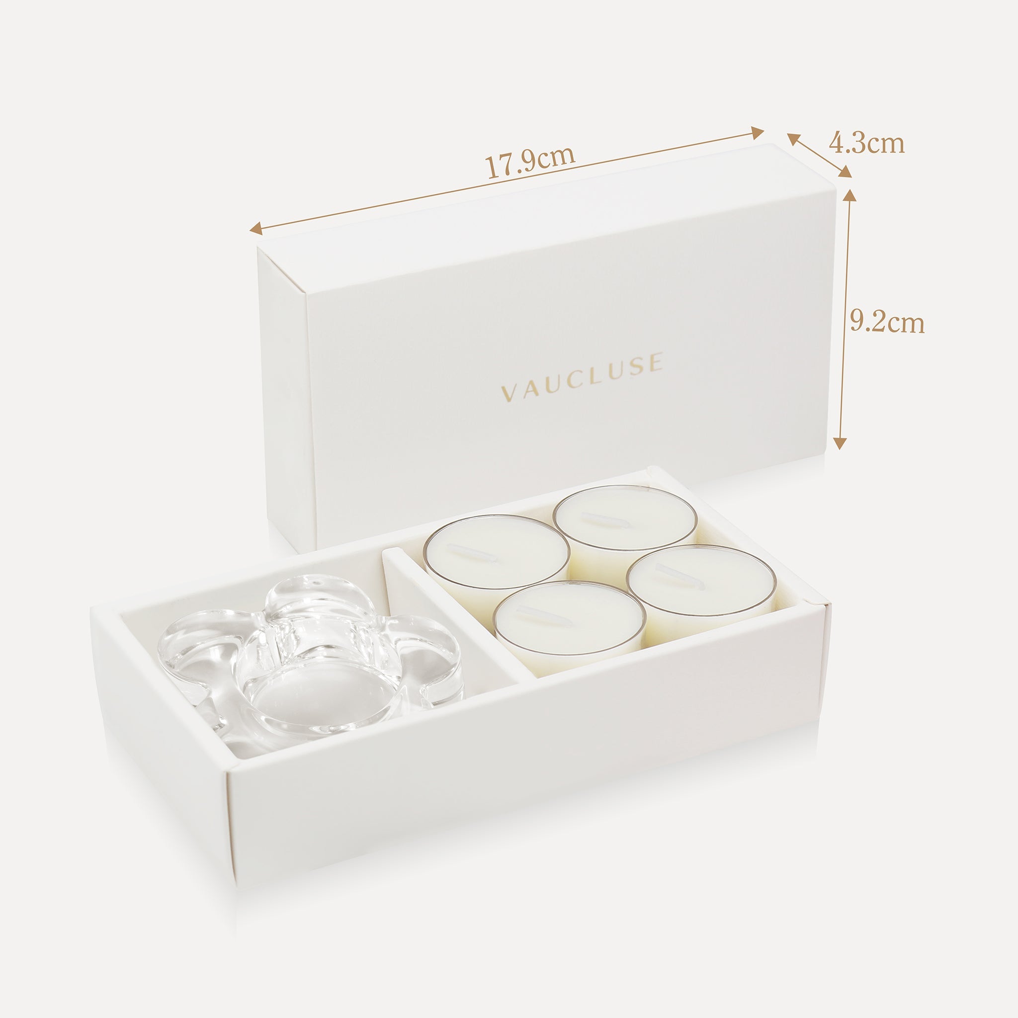 Jasmine Tealights and Candle Holder Set (Flower shape) - VAUCLUSE