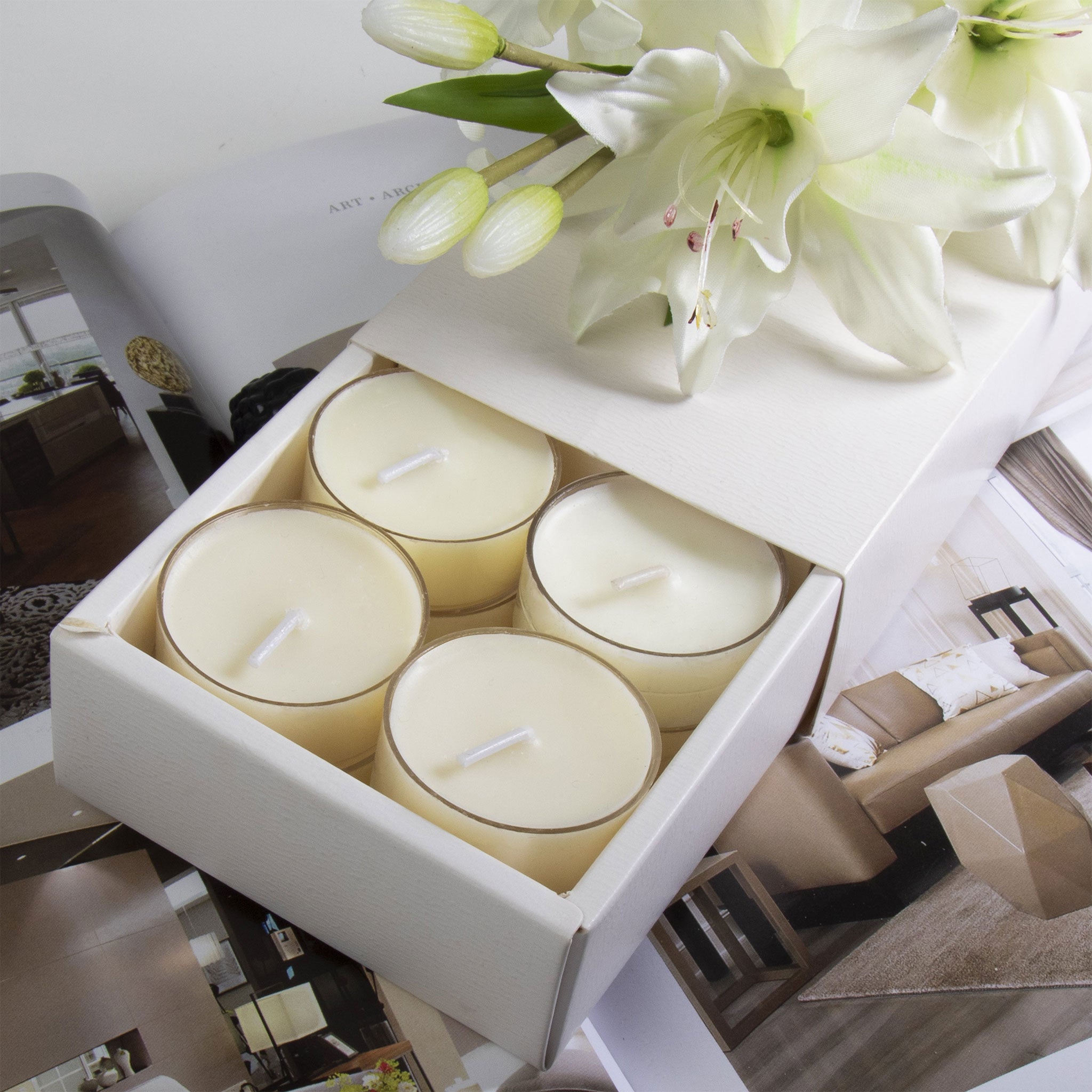 Lily Scented Tealight Candles - VAUCLUSE