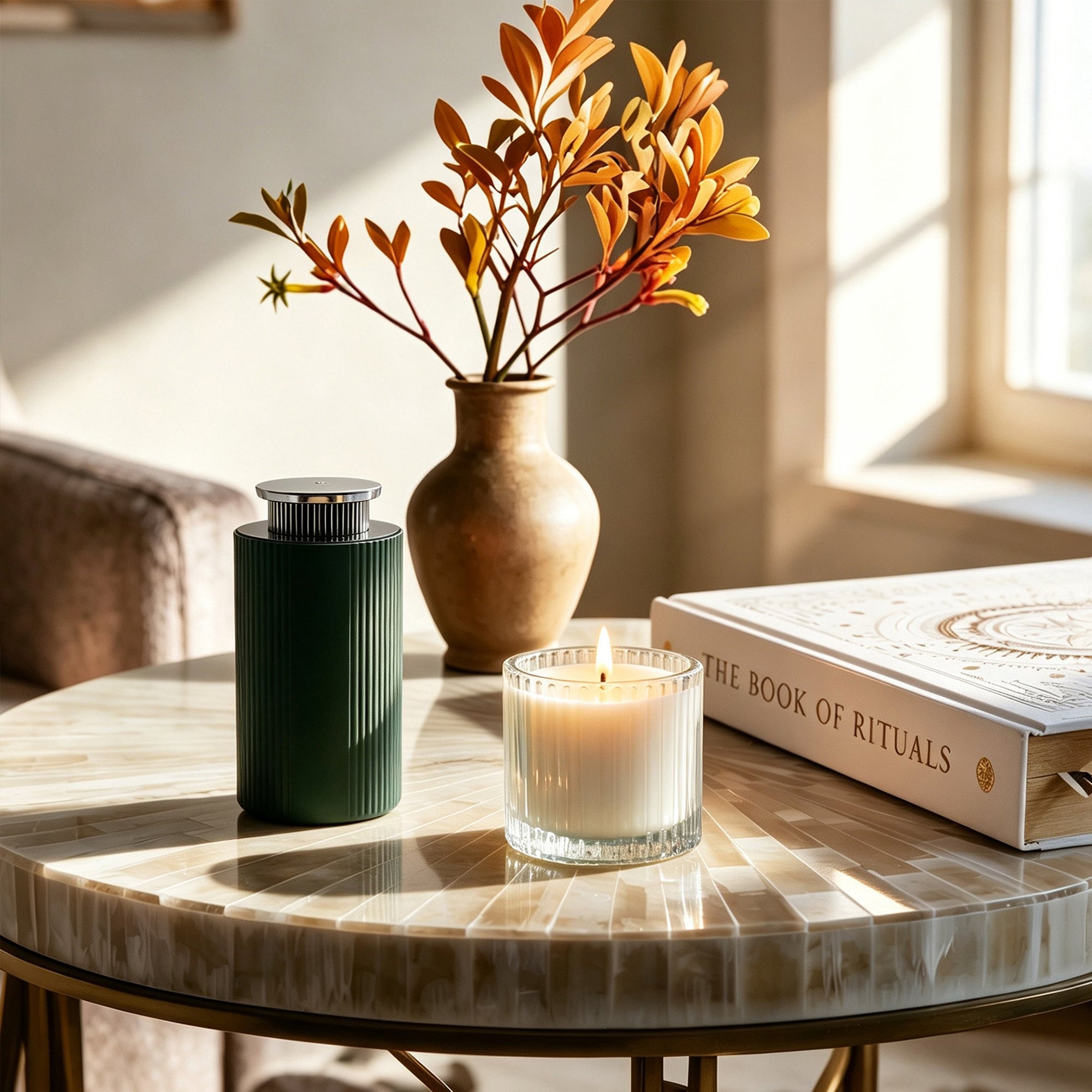 Ribbed Essential Oil Diffuser (Abyssal-Green) - VAUCLUSE