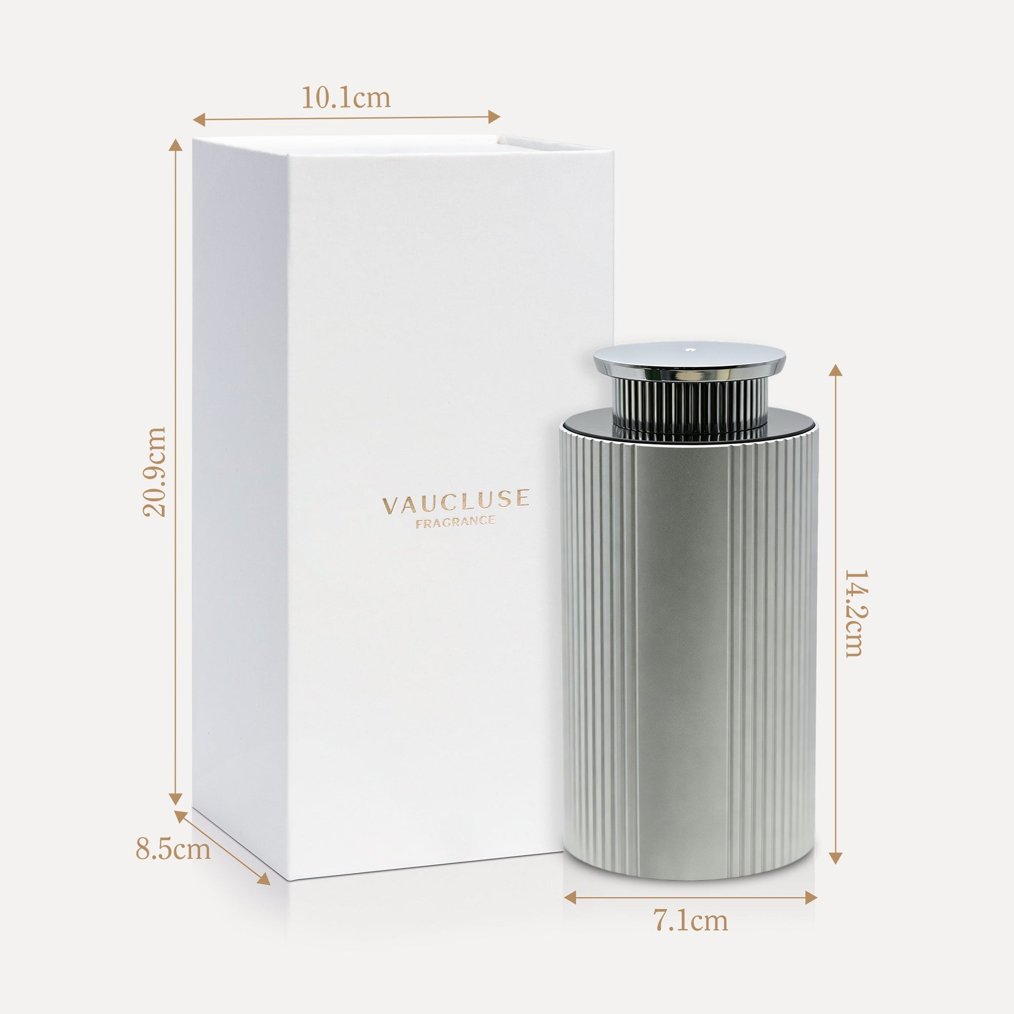 Ribbed Essential Oil Diffuser (Silver) - VAUCLUSE