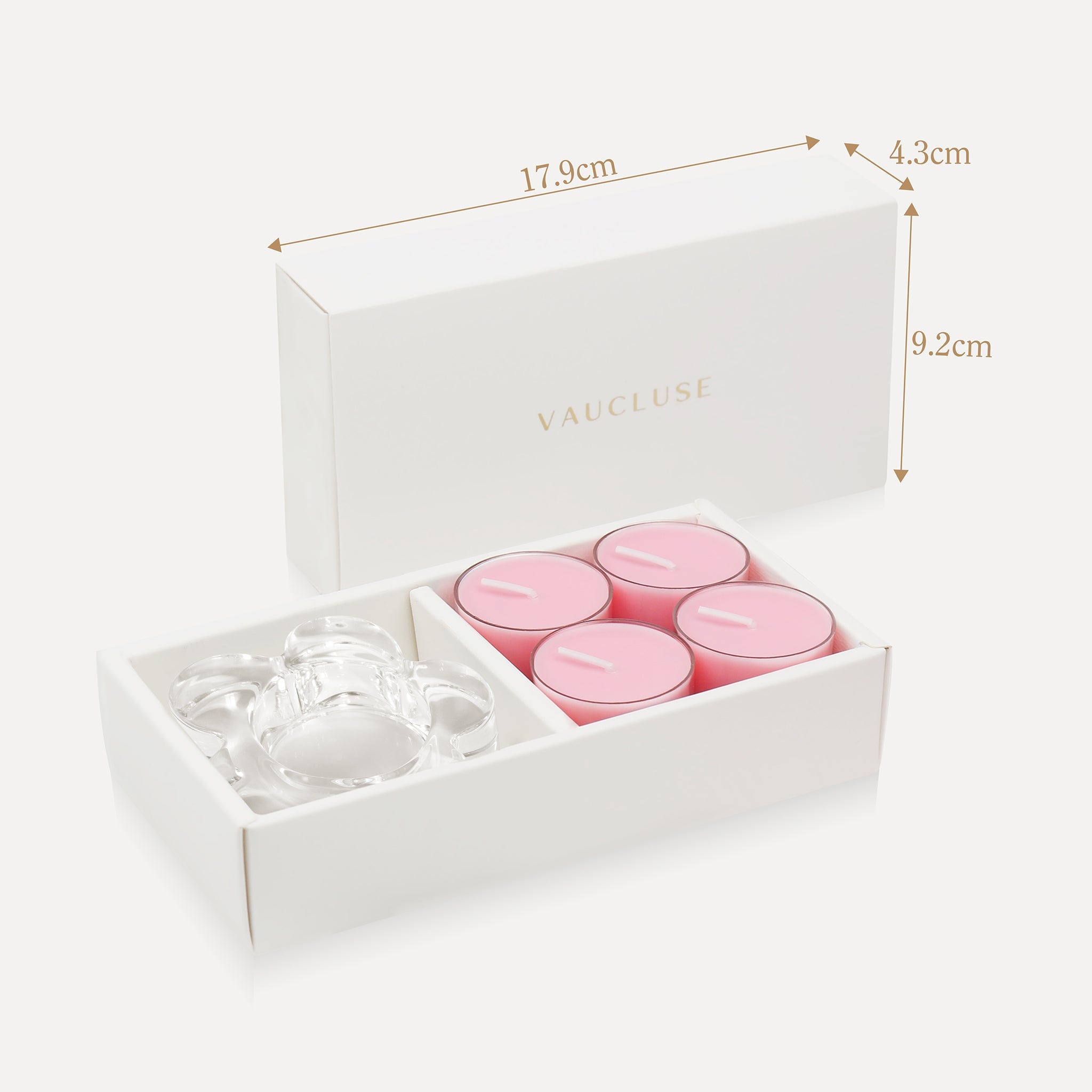 Rose Tealights and Candle Holder Set (Flower shape) - VAUCLUSE