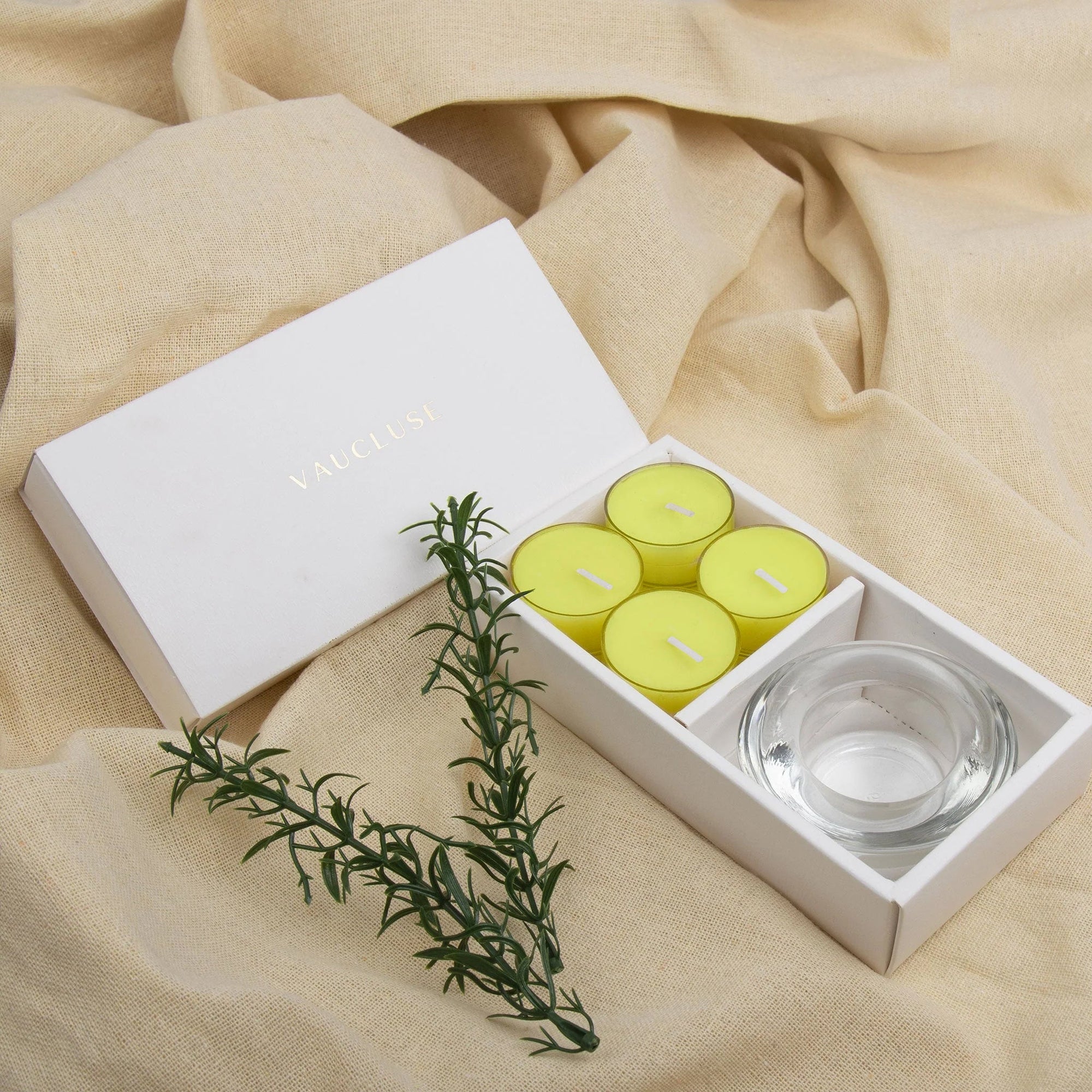 Vanilla Tealights and Candle Holder Set - VAUCLUSE
