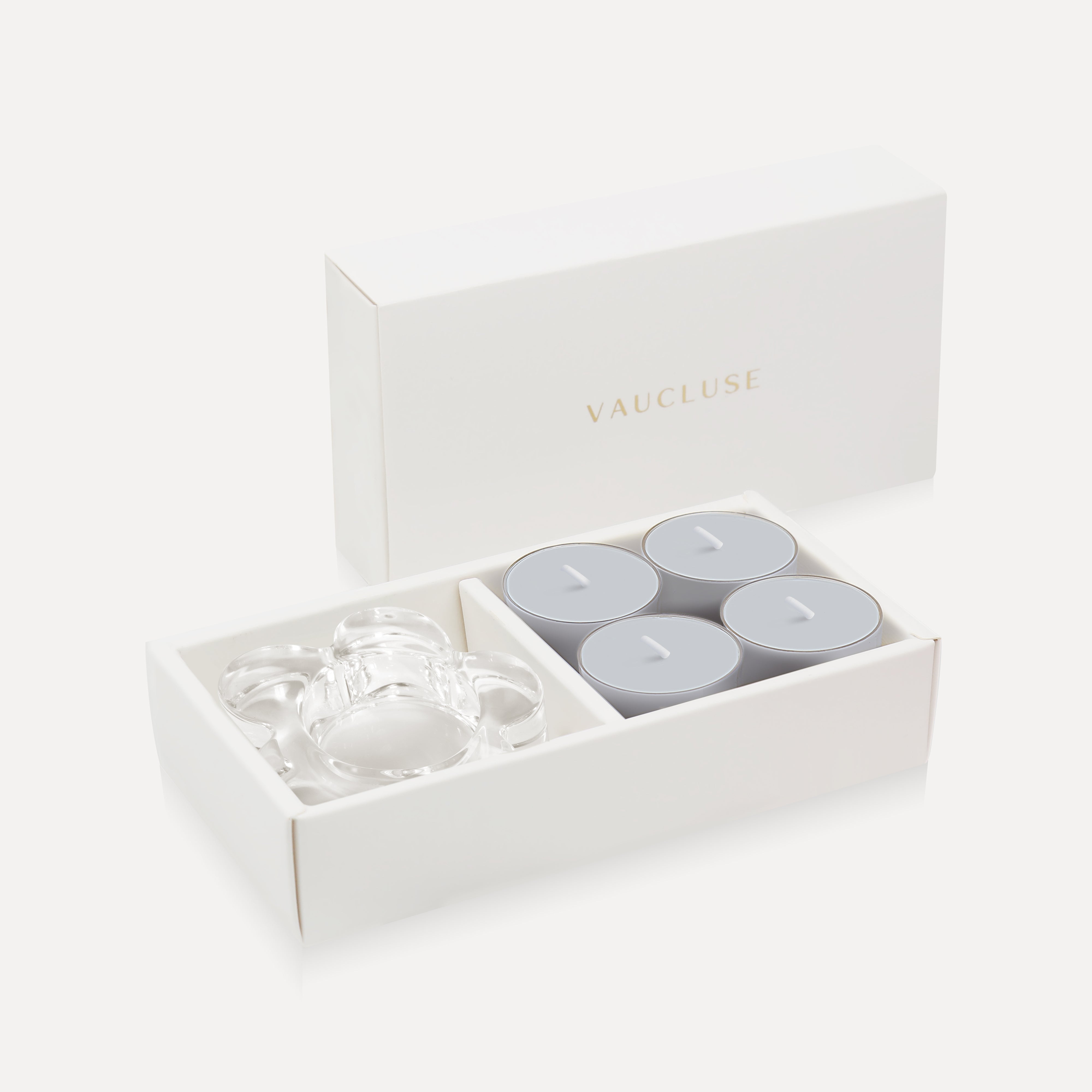 Velvet Tealights and Candle Holder Set (Flower shape) - VAUCLUSE